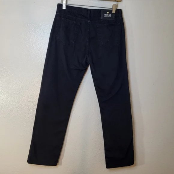 ❤️ Versace Jeans Couture Slim Straight Black Jeans - Picture 9 of 9